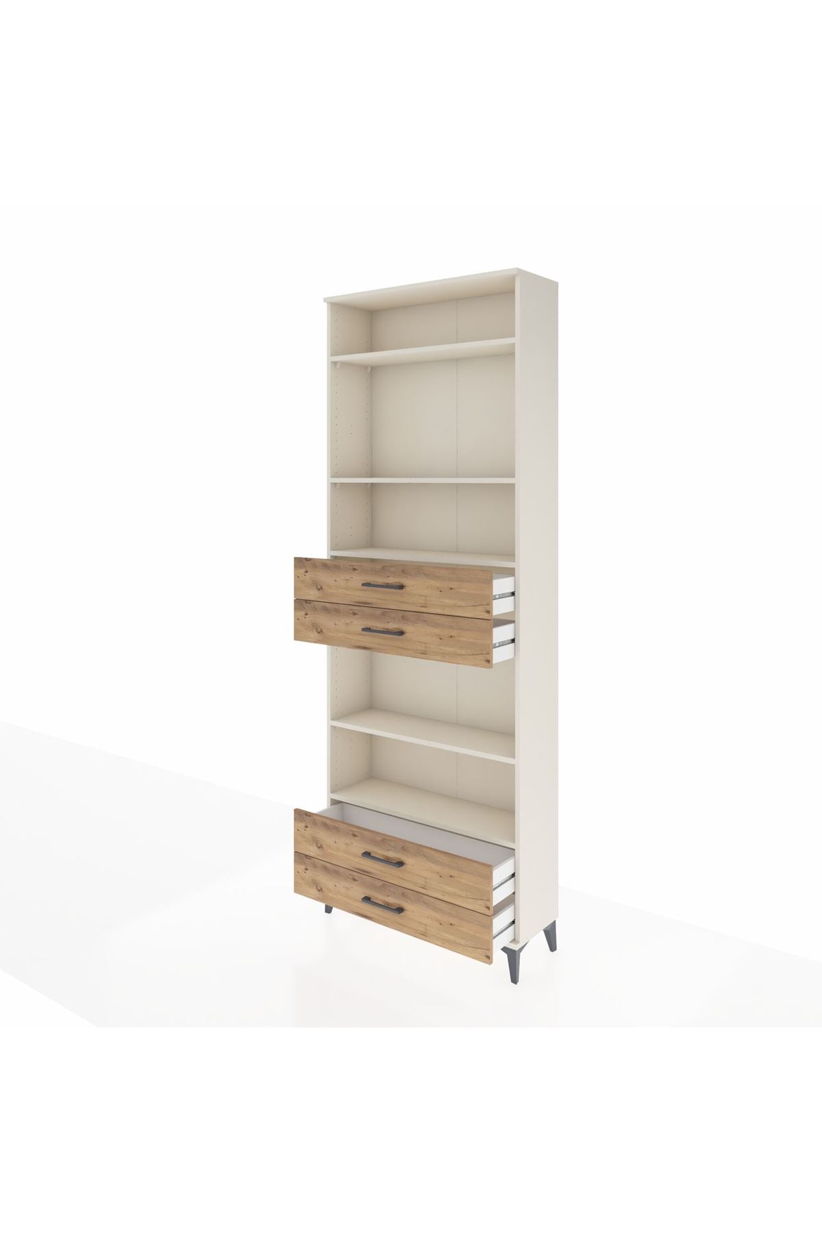 Arges Dolap 5 Raflı 4 Çekmeceli 88x30x243 Aytaşı-Çam