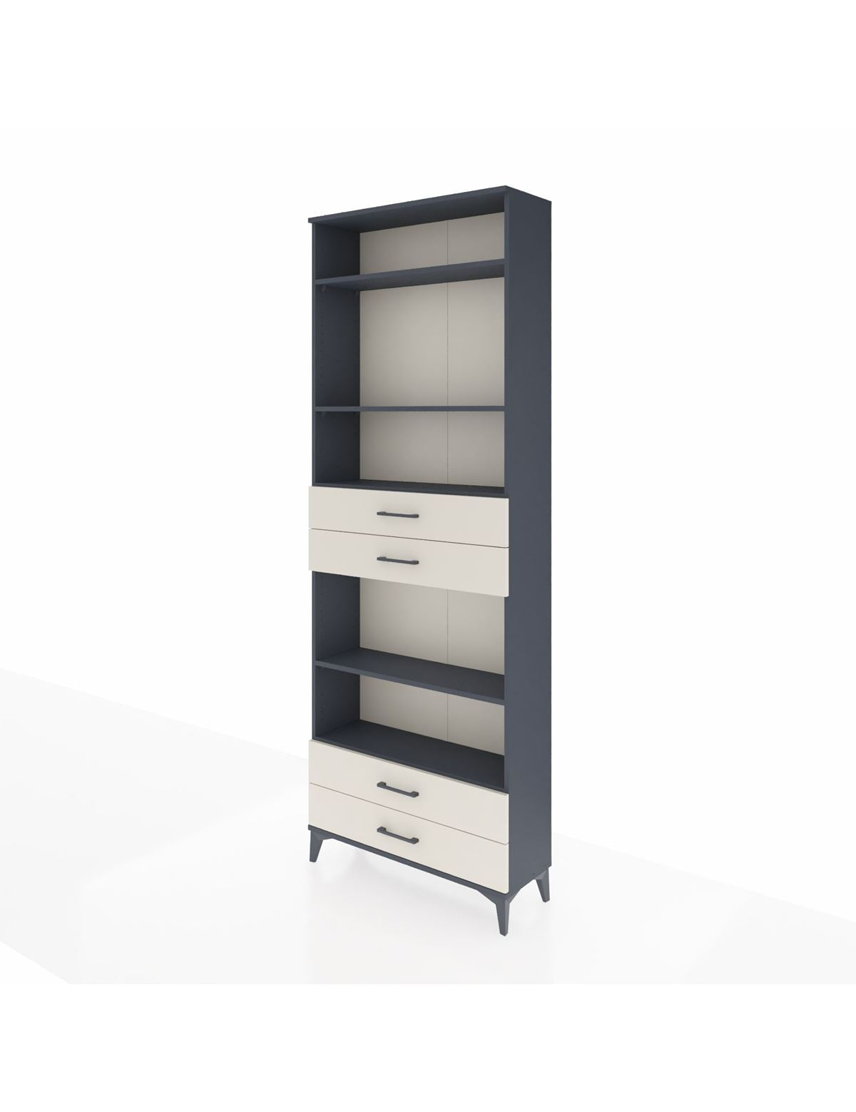 Arges Dolap 5 Raflı 4 Çekmeceli 88x30x243 - S33M254V4A
