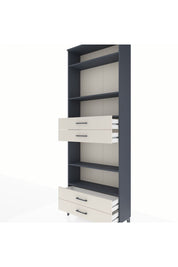 Arges Dolap 5 Raflı 4 Çekmeceli 88x30x243 Antrasit-Aytaşı