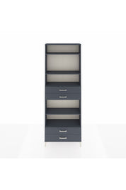 Arges Dolap 5 Raflı 4 Çekmeceli 88x30x243 Antrasit-Antrasit