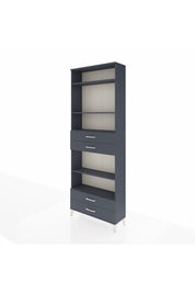 Arges Dolap 5 Raflı 4 Çekmeceli 88x30x243 Antrasit-Antrasit