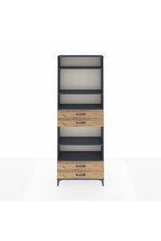 Arges Dolap 5 Raflı 4 Çekmeceli 88x30x243 Antrasit-Çam