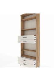 Arges Dolap 5 Raflı 4 Çekmeceli 88x30x243 Çam-Aytaşı