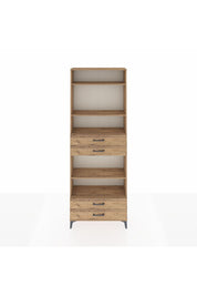 Arges Dolap 5 Raflı 4 Çekmeceli 88x30x243 Çam-Çam