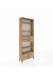 Arges Dolap 5 Raflı 4 Çekmeceli 88x30x243 Çam-Çam