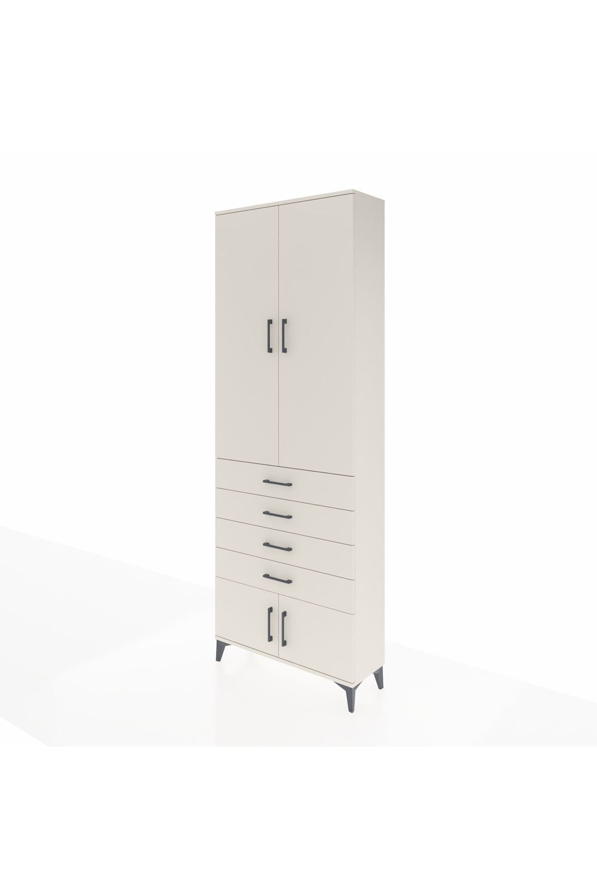 Arges Dolap 4 Raflı 4 Çekmeceli 4 Kapaklı 88x30x243 Aytaşı-Aytaşı