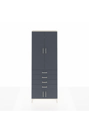 Arges Dolap 4 Raflı 4 Çekmeceli 4 Kapaklı 88x30x243 Aytaşı-Antrasit