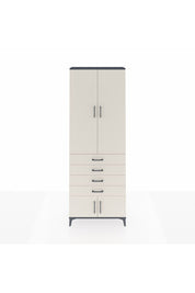 Arges Dolap 4 Raflı 4 Çekmeceli 4 Kapaklı 88x30x243 Antrasit-Aytaşı