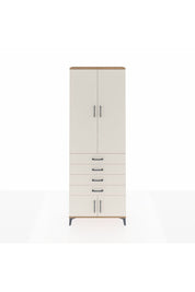 Arges Dolap 4 Raflı 4 Çekmeceli 4 Kapaklı 88x30x243 Çam-Aytaşı