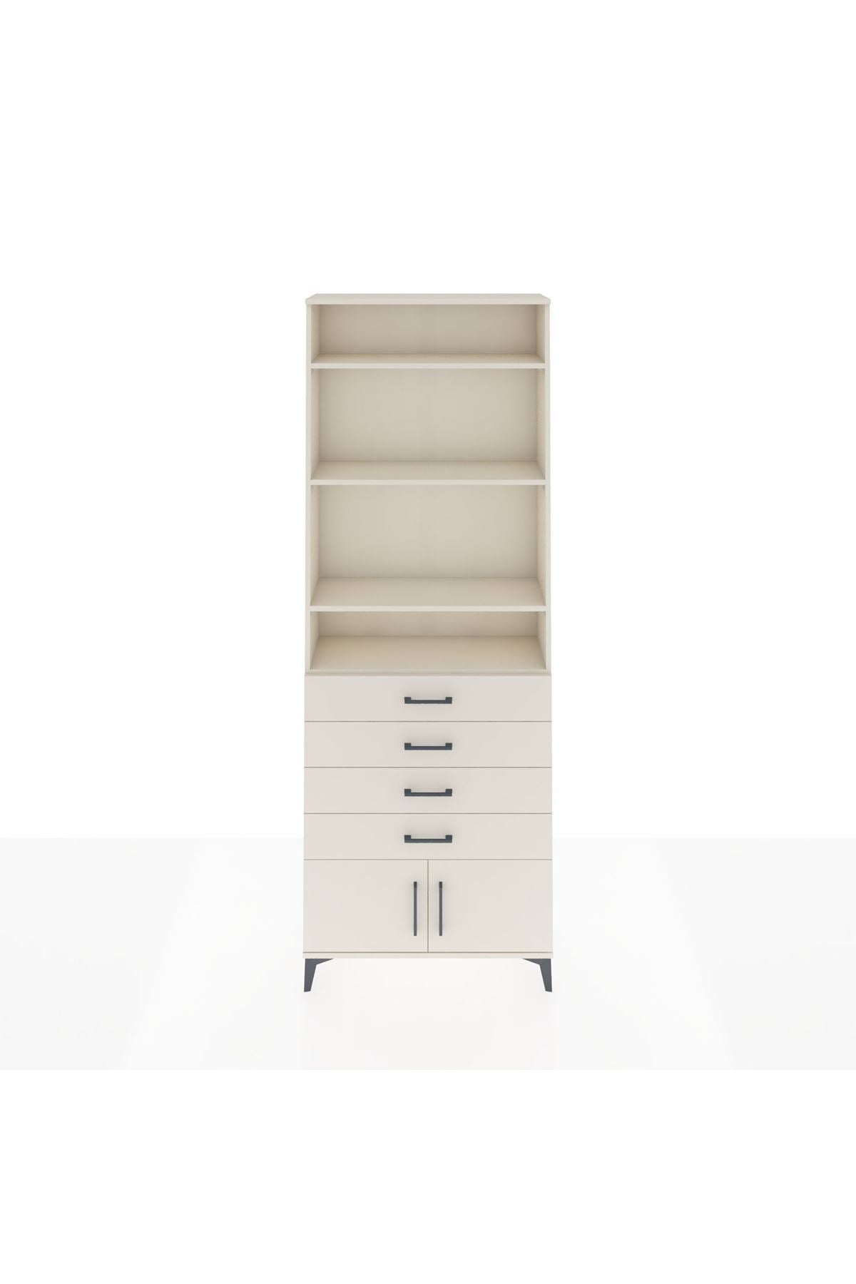 Arges Dolap 4 Raflı 4 Çekmeceli 2 Kapaklı 88x30x243 Aytaşı-Aytaşı