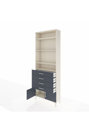 Arges Dolap 4 Raflı 4 Çekmeceli 2 Kapaklı 88x30x243 Aytaşı-Antrasit