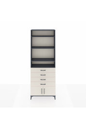 Arges Dolap 4 Raflı 4 Çekmeceli 2 Kapaklı 88x30x243 Antrasit-Aytaşı