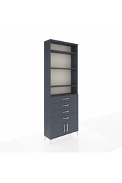 Arges Dolap 4 Raflı 4 Çekmeceli 2 Kapaklı 88x30x243 Antrasit-Antrasit