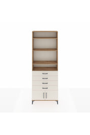 Arges Dolap 4 Raflı 4 Çekmeceli 2 Kapaklı 88x30x243 Çam-Aytaşı