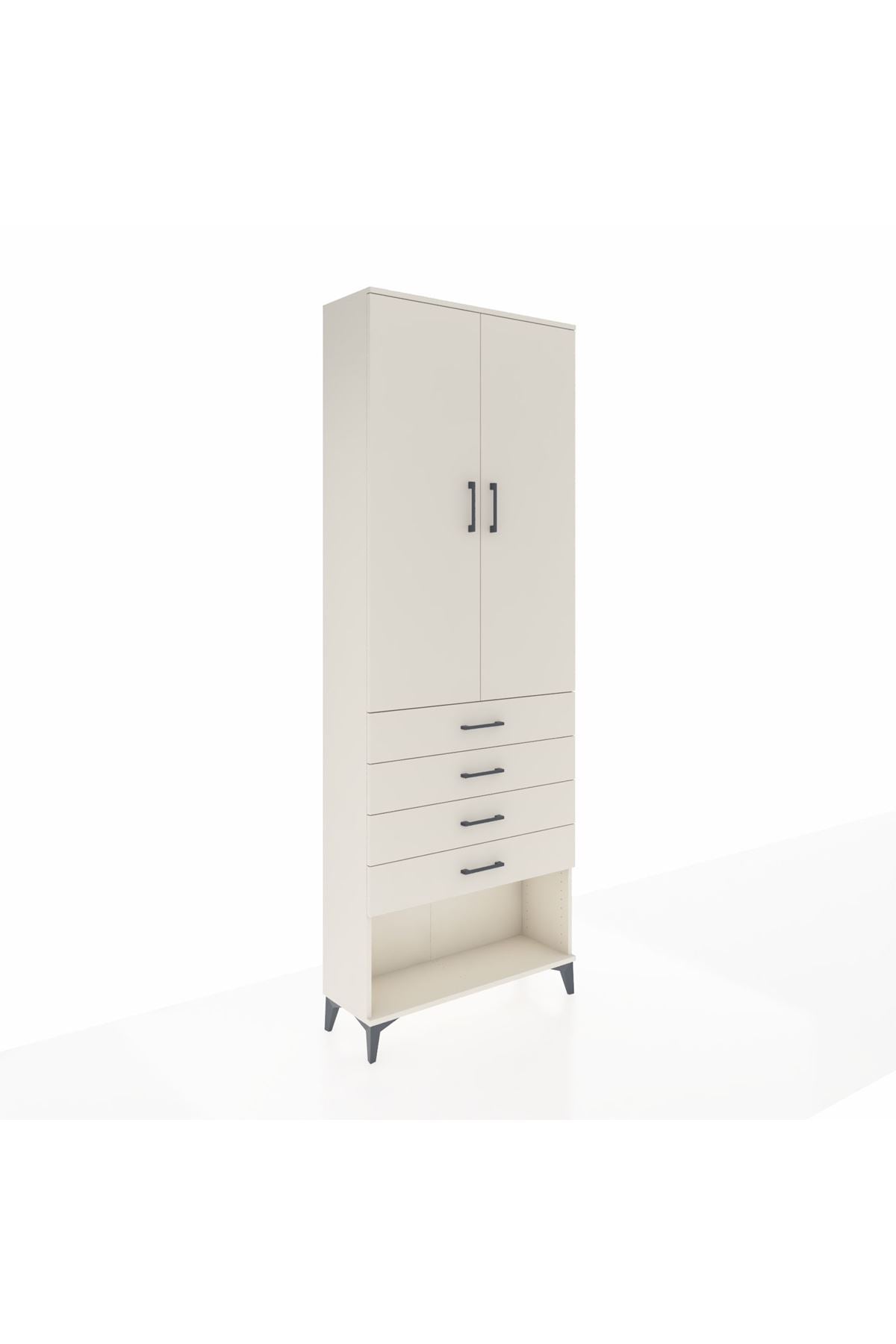 Arges Dolap 3 Raflı 4 Çekmeceli 2 Kapaklı 88x30x243 Aytaşı-Aytaşı