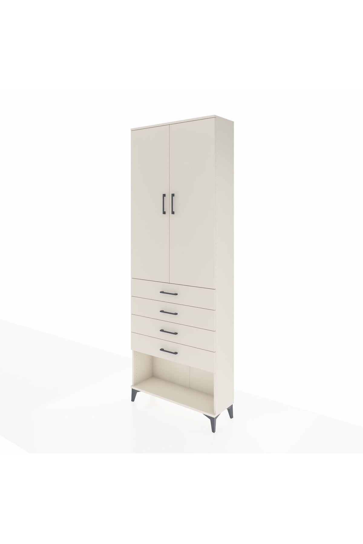 Arges Dolap 3 Raflı 4 Çekmeceli 2 Kapaklı 88x30x243 Aytaşı-Aytaşı