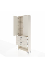 Arges Dolap 3 Raflı 4 Çekmeceli 2 Kapaklı 88x30x243 Aytaşı-Aytaşı