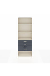 Arges Dolap 3 Raflı 4 Çekmeceli 88x30x243 Aytaşı-Antrasit