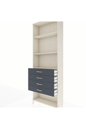 Arges Dolap 3 Raflı 4 Çekmeceli 88x30x243 Aytaşı-Antrasit