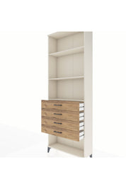 Arges Dolap 3 Raflı 4 Çekmeceli 88x30x243 Aytaşı-Çam