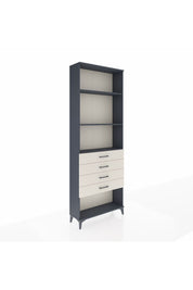 Arges Dolap 3 Raflı 4 Çekmeceli 88x30x243 Antrasit-Aytaşı