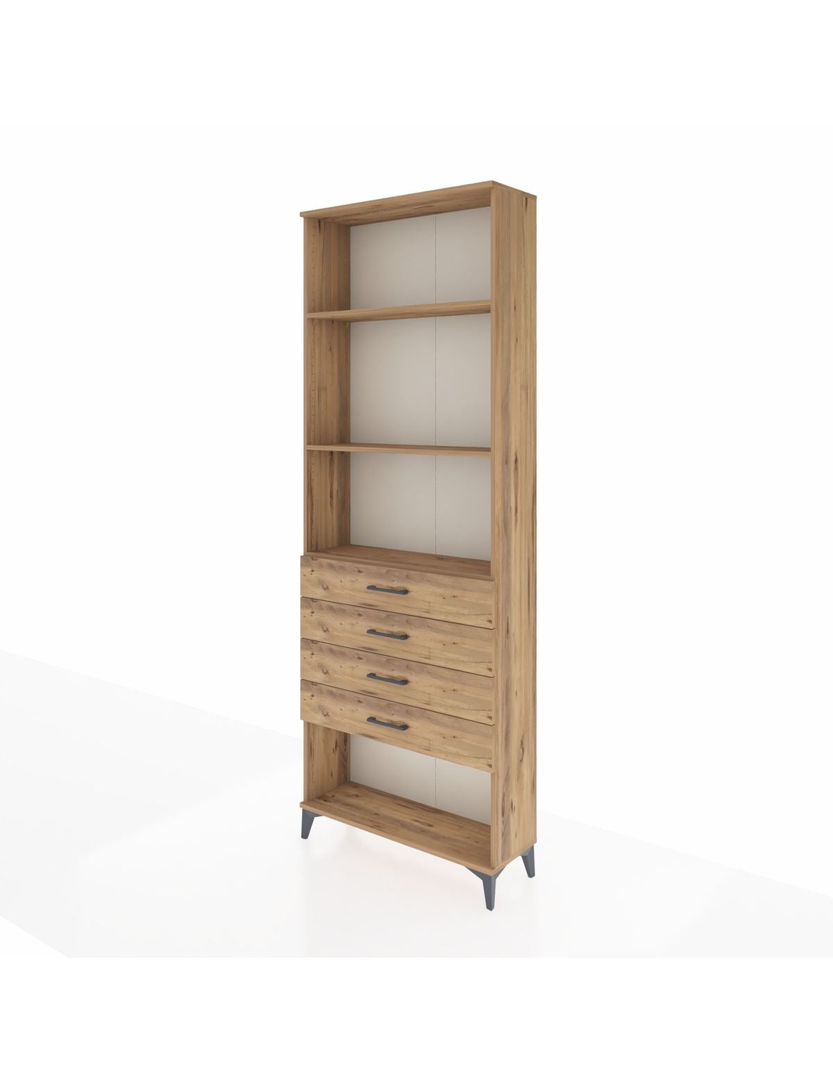 Arges Dolap 3 Raflı 4 Çekmeceli 88x30x243 - S33M258V9A