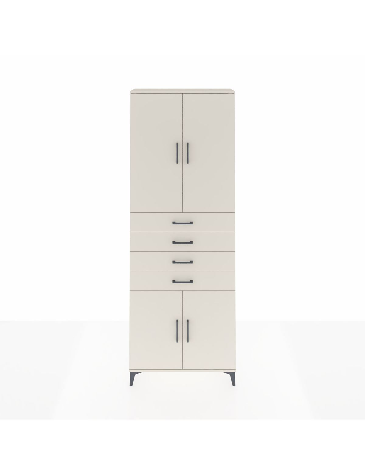 Arges Dolap 3 Raflı 4 Çekmeceli 4 Kapaklı 88x30x243 Aytaşı-Aytaşı