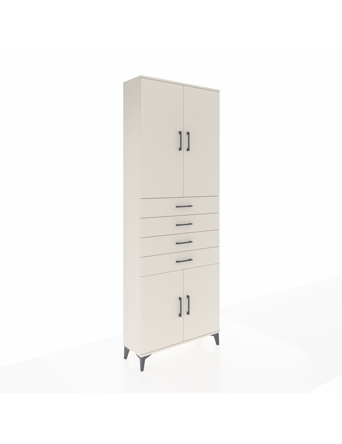 Arges Dolap 3 Raflı 4 Çekmeceli 4 Kapaklı 88x30x243 Aytaşı-Aytaşı