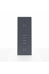Arges Dolap 3 Raflı 4 Çekmeceli 4 Kapaklı 88x30x243