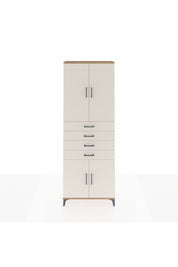 Arges Dolap 3 Raflı 4 Çekmeceli 4 Kapaklı 88x30x243 Çam-Aytaşı