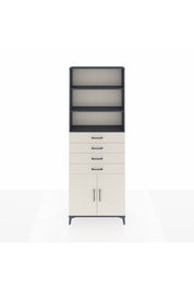 Arges Dolap 3 Raflı 4 Çekmeceli 2 Kapaklı 88x30x243 Antrasit-Aytaşı