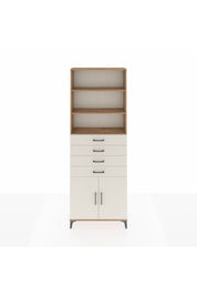 Arges Dolap 3 Raflı 4 Çekmeceli 2 Kapaklı 88x30x243 Çam-Aytaşı