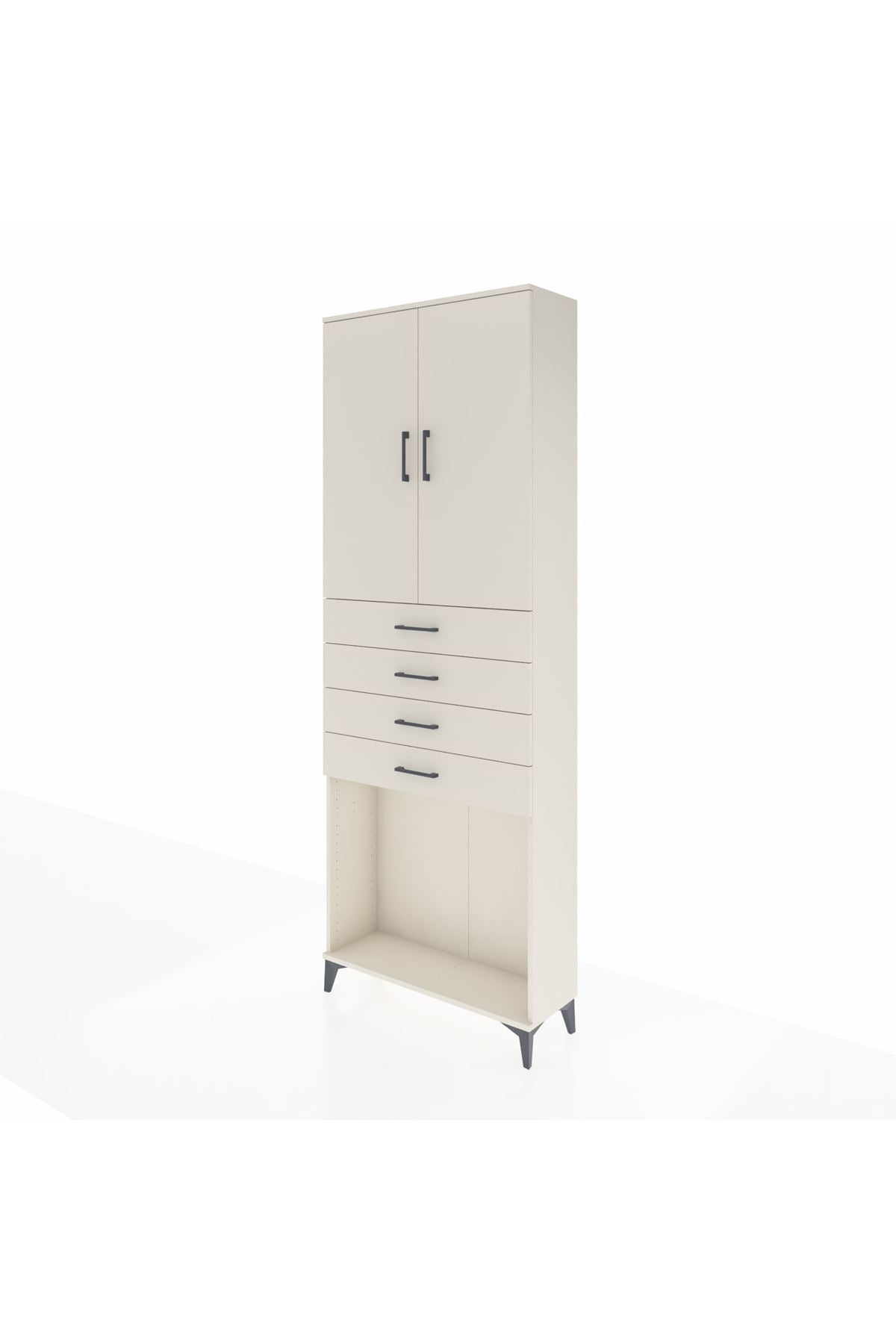 Arges Dolap 3 Raflı 4 Çekmeceli 2 Kapaklı 88x30x243 Aytaşı-Aytaşı