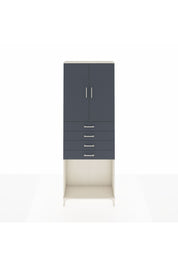 Arges Dolap 3 Raflı 4 Çekmeceli 2 Kapaklı 88x30x243 Aytaşı-Antrasit