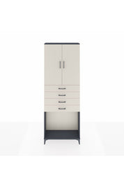 Arges Dolap 3 Raflı 4 Çekmeceli 2 Kapaklı 88x30x243 Antrasit-Aytaşı