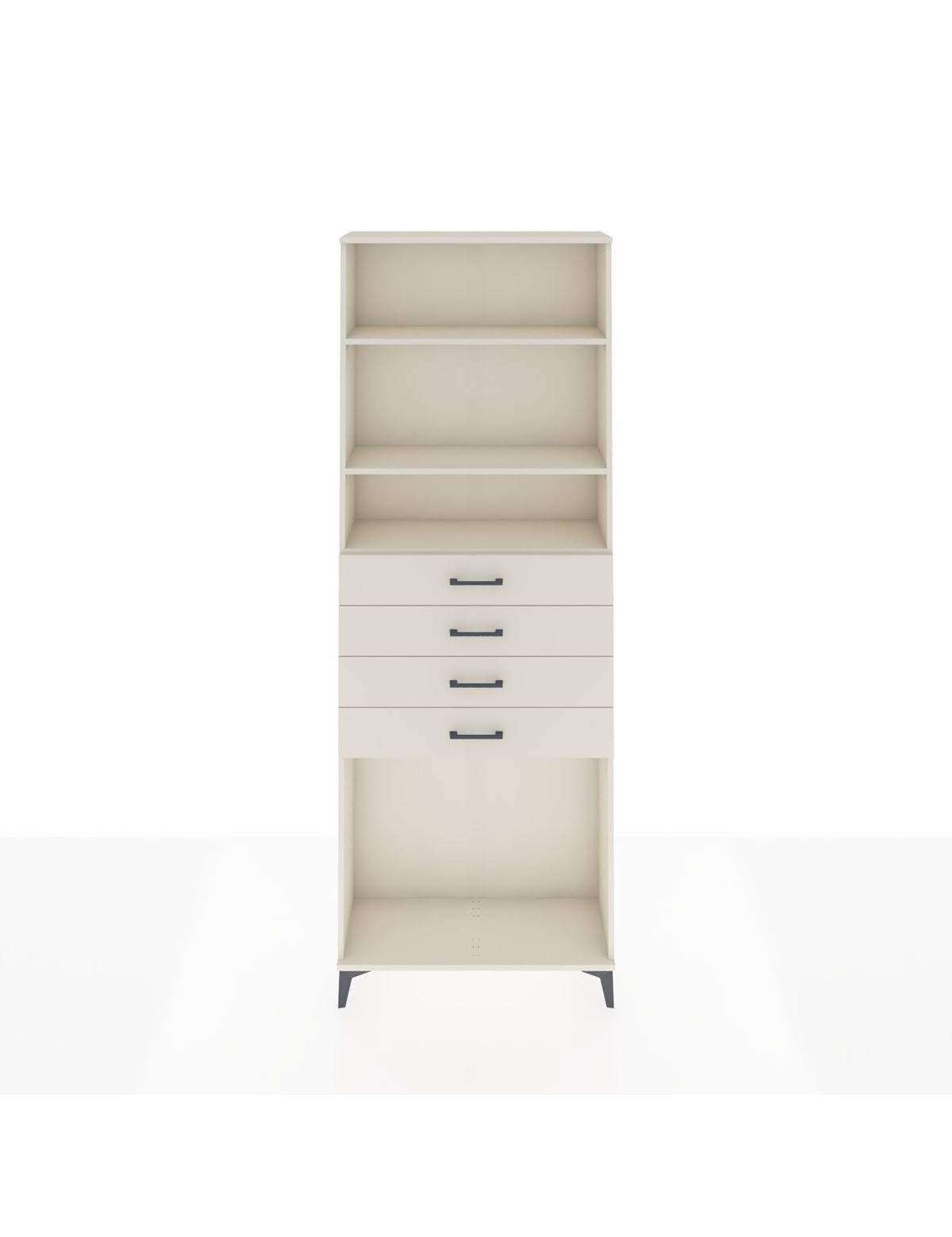 Arges Dolap 3 Raflı 4 Çekmeceli 88x30x243 Aytaşı-Aytaşı