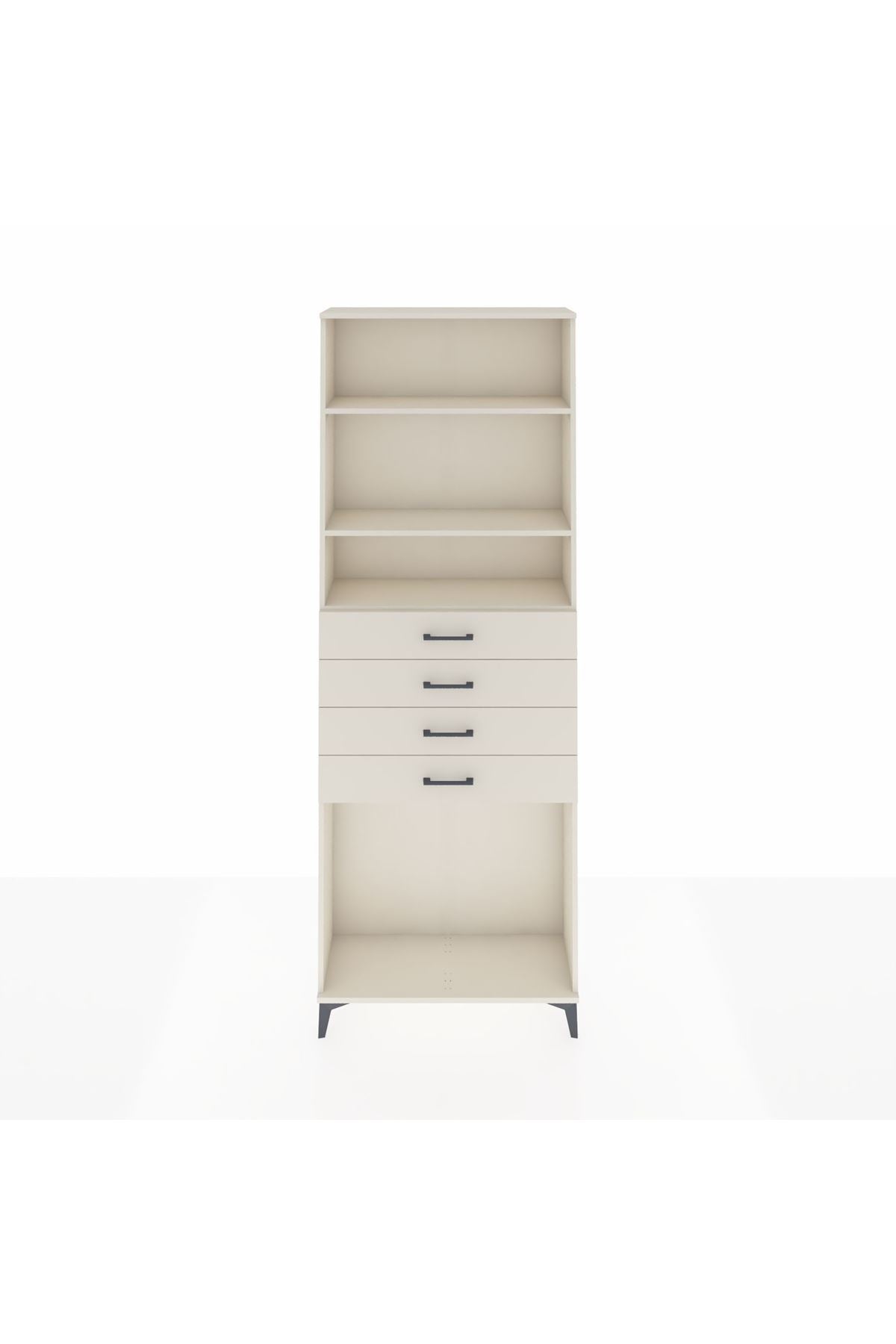 Arges Dolap 3 Raflı 4 Çekmeceli 88x30x243 Aytaşı-Aytaşı