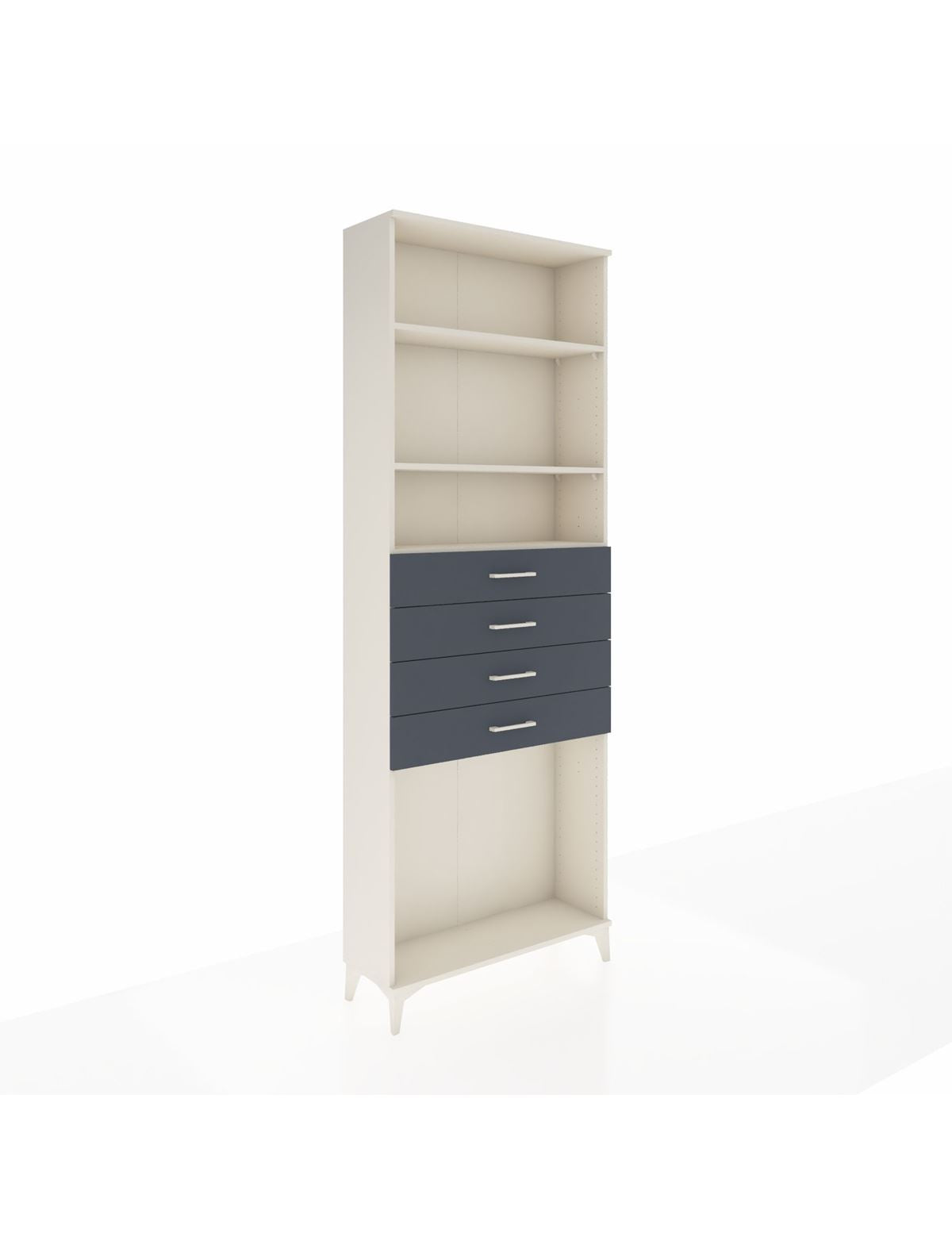 Arges Dolap 3 Raflı 4 Çekmeceli 88x30x243 Aytaşı-Antrasit