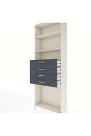 Arges Dolap 3 Raflı 4 Çekmeceli 88x30x243 Aytaşı-Antrasit