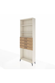 Arges Dolap 3 Raflı 4 Çekmeceli 88x30x243 Aytaşı-Çam