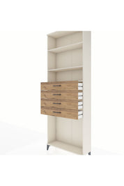 Arges Dolap 3 Raflı 4 Çekmeceli 88x30x243 Aytaşı-Çam