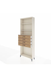 Arges Dolap 3 Raflı 4 Çekmeceli 88x30x243 Aytaşı-Çam