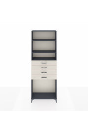 Arges Dolap 3 Raflı 4 Çekmeceli 88x30x243 Antrasit-Aytaşı