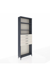 Arges Dolap 3 Raflı 4 Çekmeceli 88x30x243 Antrasit-Aytaşı