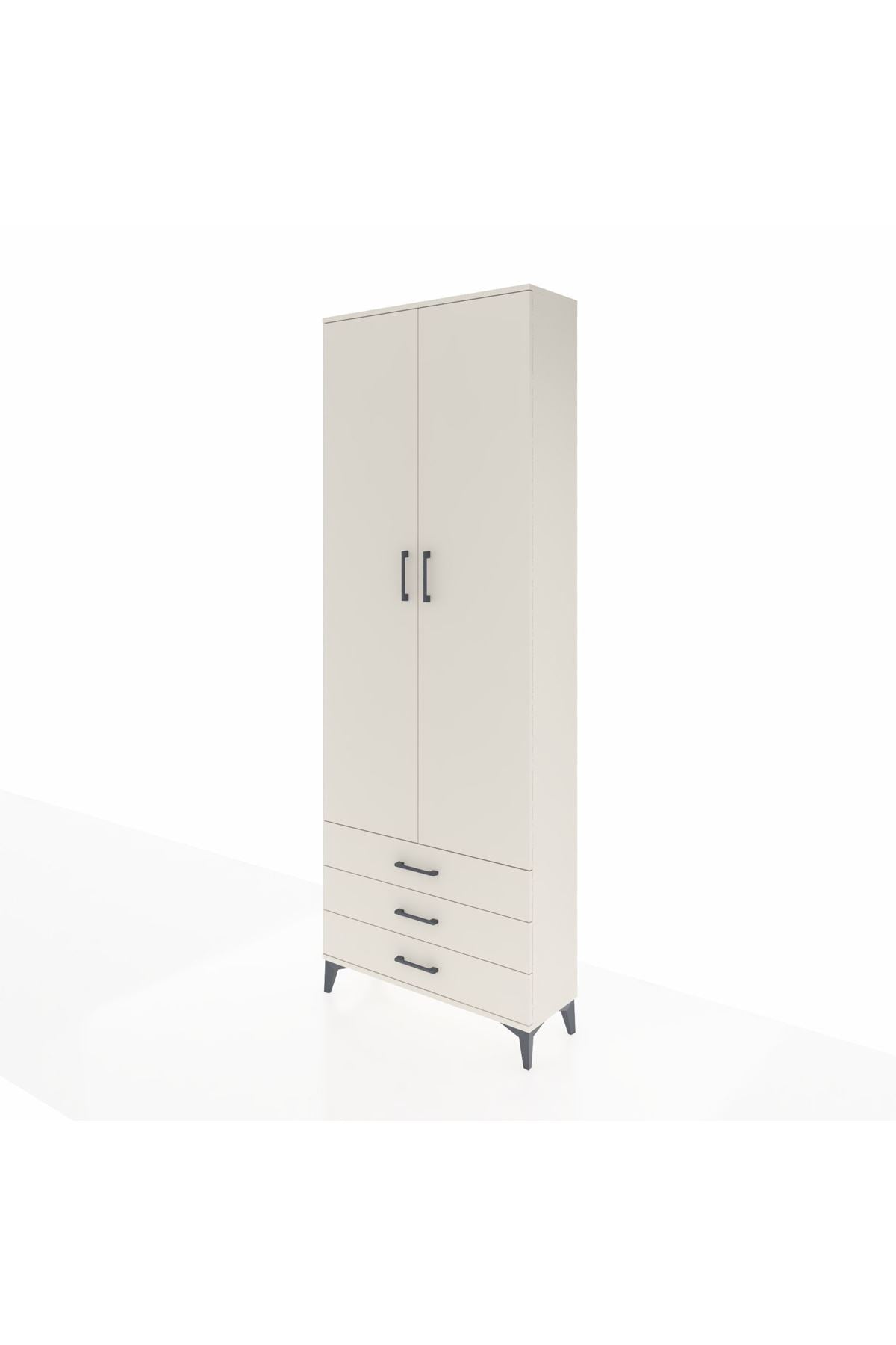 Arges Dolap 5 Raflı 3 Çekmeceli 2 Kapaklı 88x30x243 Aytaşı-Aytaşı