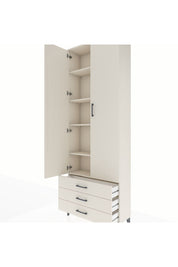 Arges Dolap 5 Raflı 3 Çekmeceli 2 Kapaklı 88x30x243 Aytaşı-Aytaşı