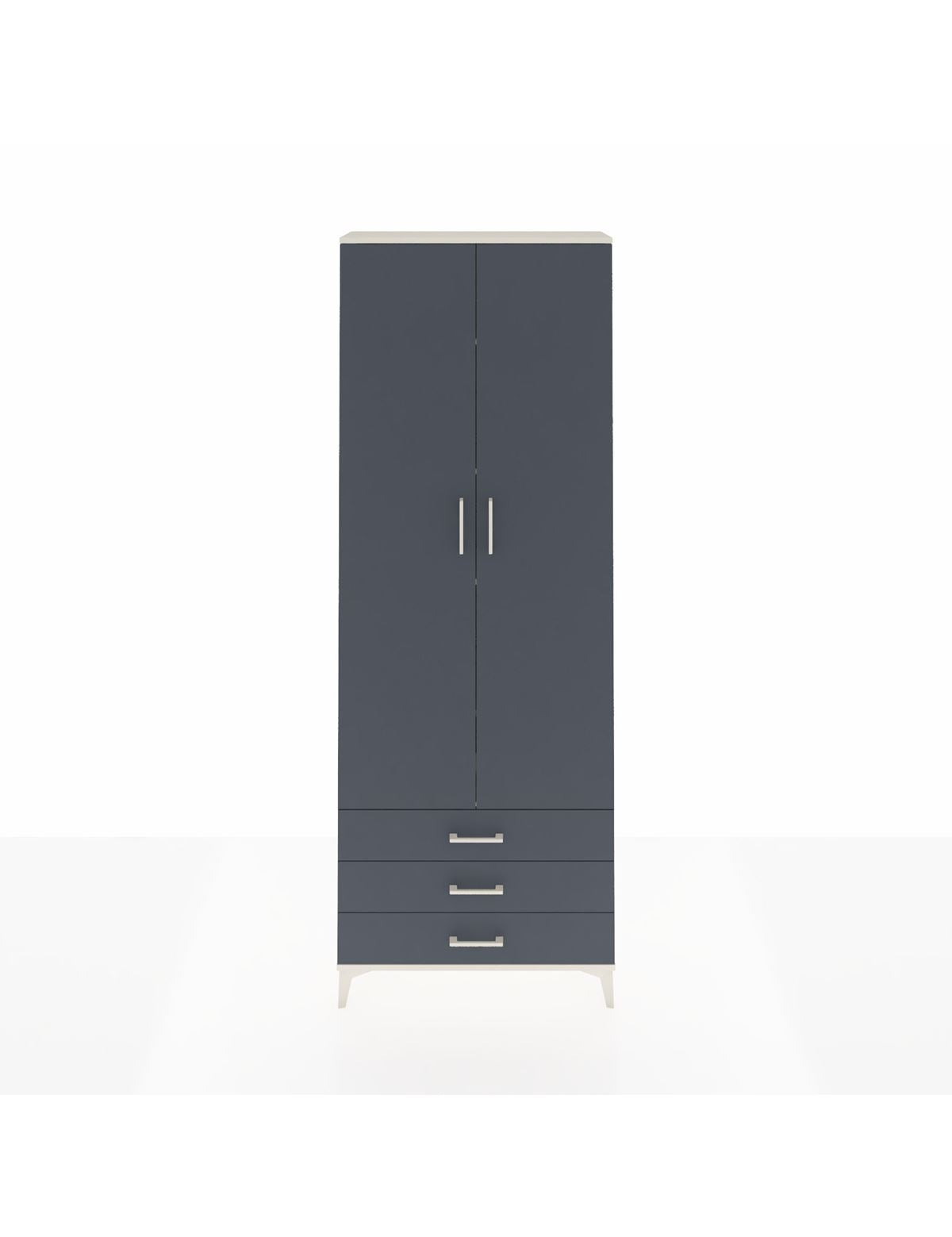 Arges Dolap 5 Raflı 3 Çekmeceli 2 Kapaklı 88x30x243 Aytaşı-Antrasit