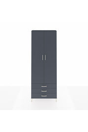 Arges Dolap 5 Raflı 3 Çekmeceli 2 Kapaklı 88x30x243 Antrasit-Antrasit