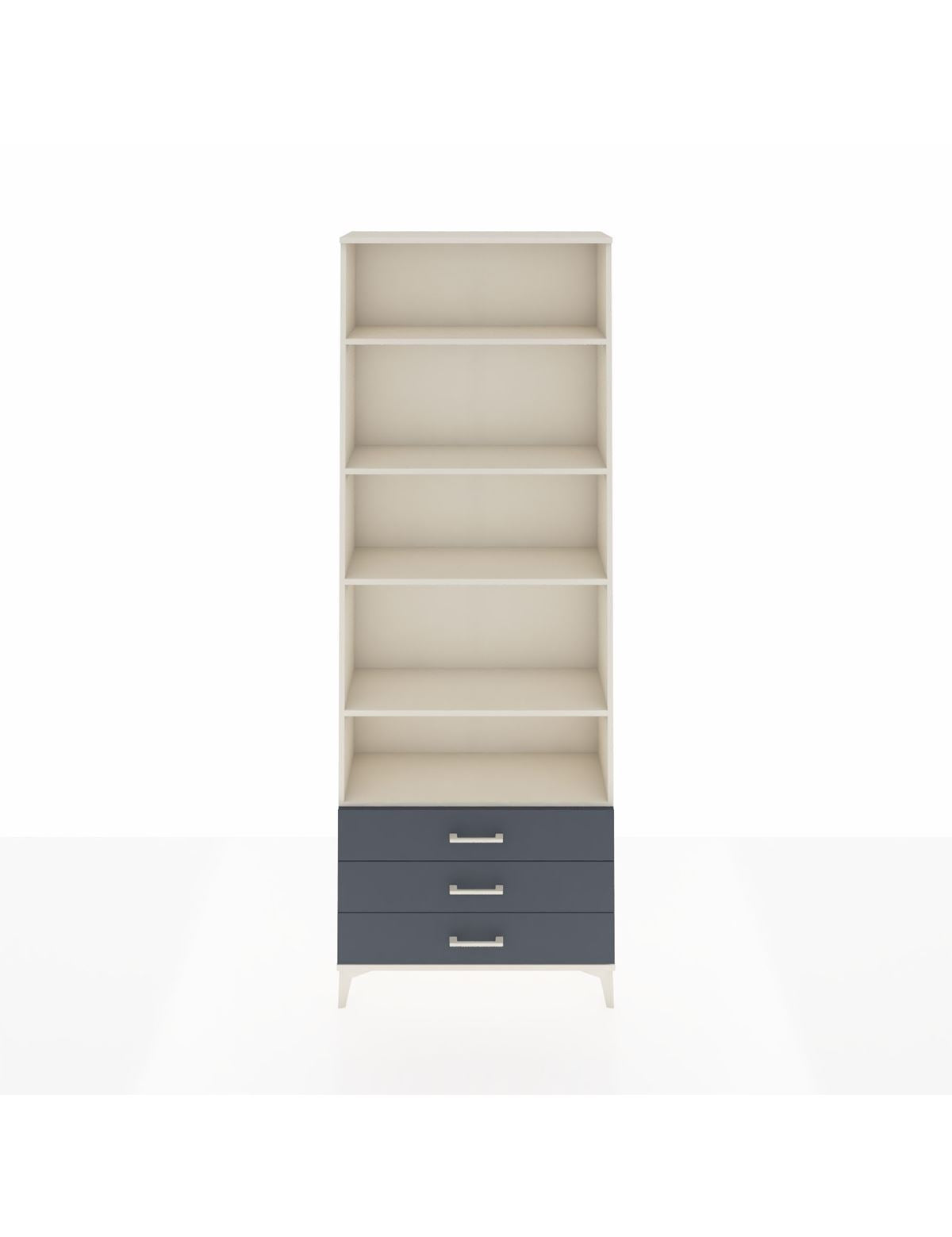 Arges Dolap 5 Raflı 3 Çekmeceli 88x30x243 Aytaşı-Antrasit