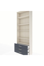 Arges Dolap 5 Raflı 3 Çekmeceli 88x30x243 Aytaşı-Antrasit